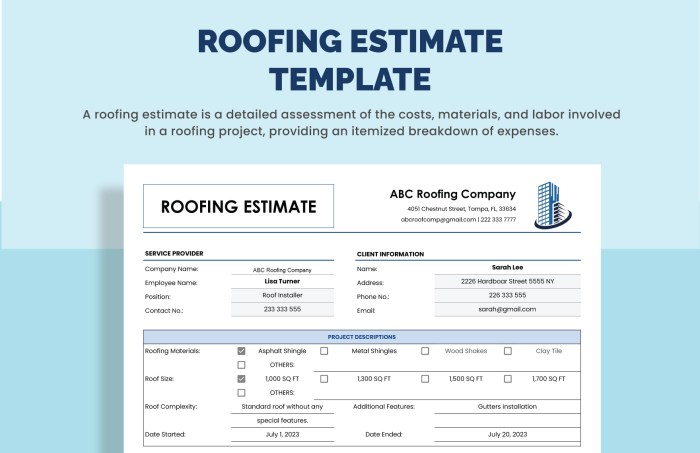 Roofing Estimate Templates - 10 Free PDF Printables | Printablee